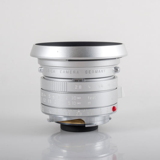 Leica Elmarit-M 28mm/F2.8 E39 Asph 11664 Silver Lens Yr.2009 Germany 11664 #88689