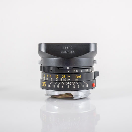 LEITZ Leica Summicron-M 35mm/F2.0 Ver.4 7 Elements Black 1913-1983 Lens Yr.1982 Canada #11976