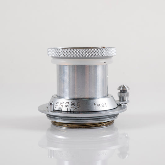 LEITZ Leica Elmar L39 50mm/F3.5 Red Scale Lens Yr.1956 LTM Germany #23834