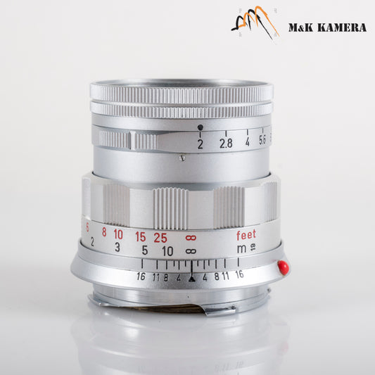 LEITZ Leica Summicron M 50mm/F2.0 Rigid V2 Ver.II Lens Yr.1962 Germany #11998