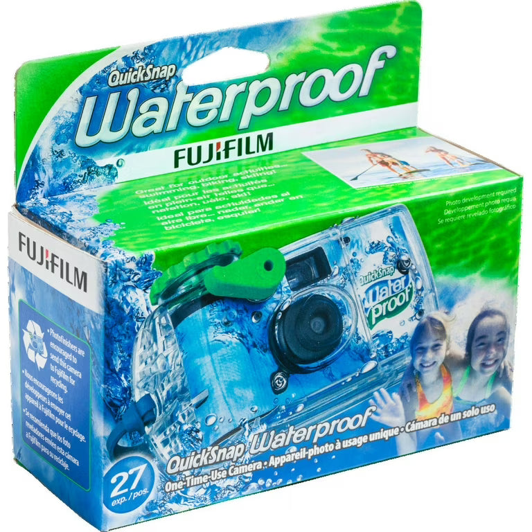 Fujifilm Quicksnap Waterproof ISO800 27EXP 135 Disposable Film Camera
