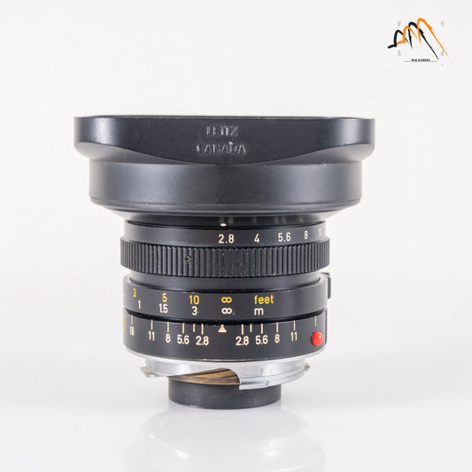 LEITZ Leica Elmarit M 21mm/F2.8 E60 Pre-A Black Lens Yr.1983 Canada #11370