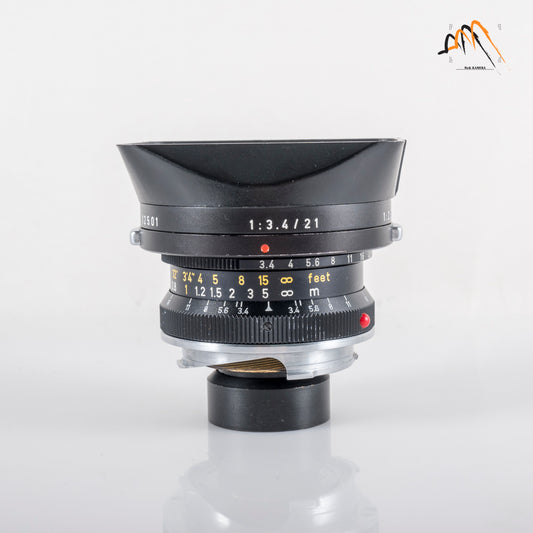 LEITZ Leica Super-Angulon M 21mm/F3.4 Ser.VII Black Lens Yr.1977 Germany #11662