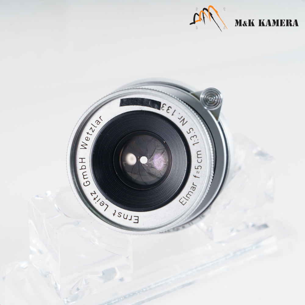 LEITZ Leica Elmar M 50mm/F3.5 E39 Silver Lens Yr.1956 Germany #23117