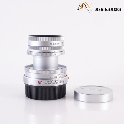 Leica Elmar-M 50mm/F2.8 Ver.II Silver Lens Yr.1996 Germany 11823 #88277