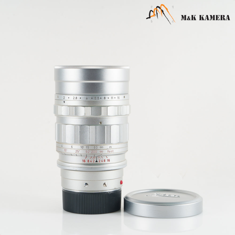 LEITZ Leica Summicron M 90mm/F2.0 Ver.I V.1 Silver Lens Yr.1960 Canada #23275