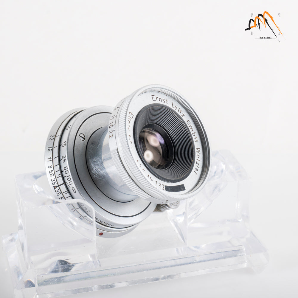 LEITZ Leica Elmar M 50mm/F3.5 E39 Silver Lens Yr.1956 Germany #11587