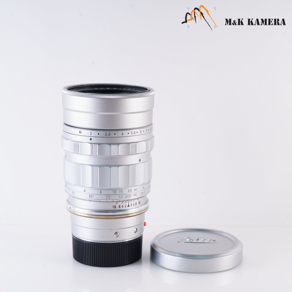 LEITZ Leica Summicron M 90mm/F2.0 Ver.I V.1 Silver Lens Yr.1960 Canada #88121