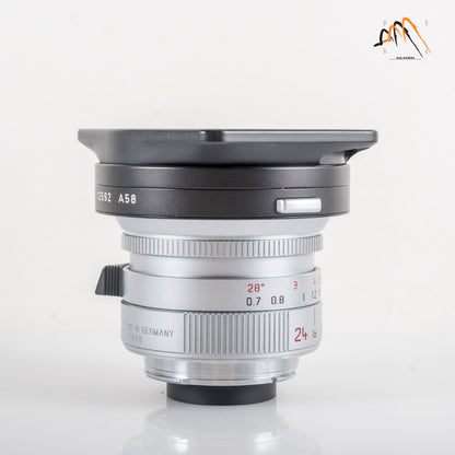Leica Elmarit-M 24mm/F2.8 ASPH Silver Lens Yr.1998 Germany 11898 #11621