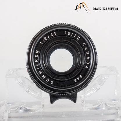 LEITZ Leica Summicron-M 35mm/F2.0 E39 6E/ Elements Lens Yr.1971 Canada #11999