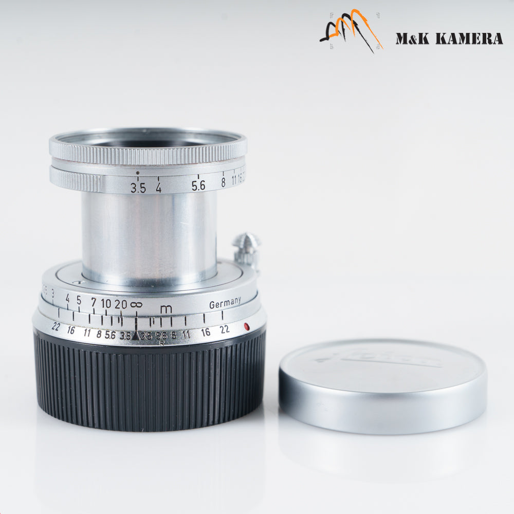 LEITZ Leica Elmar M 50mm/F3.5 E39 Silver Lens Yr.1956 Germany #23117