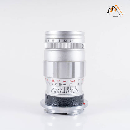 LEITZ Leica Elmar M 90mm/F4.0 E39 Ver.II V2/ 3 Elements Silver Lens Yr.1965 Germany 11830 #88243