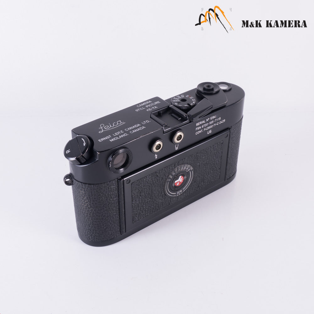Leica KE-7A Military version Black Film Rangefinder Camera w/ Elcan 50/2.0 #87348