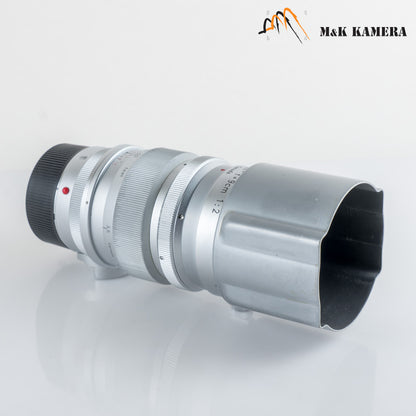 Leica Summicron L39 90mm/F2.0 Ver.I V1 Rare Silver Midland #11928