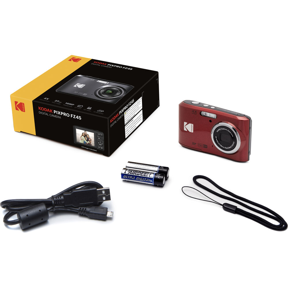 Kodak Pixpro FZ45 Red Digital Camera