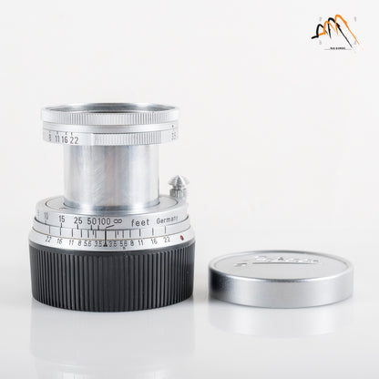 LEITZ Leica Elmar M 50mm/F3.5 E39 Silver Lens Yr.1956 Germany #11587