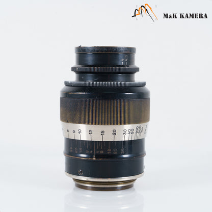 LEITZ Leica Elmar L39 90mm/F4.0 Fat/ Rare Black Paint Lens LTM Germany Fat #23190