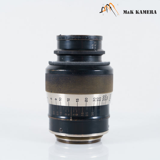 LEITZ Leica Elmar L39 90mm/F4.0 Fat/ Rare Black Paint Lens LTM Germany Fat #23190
