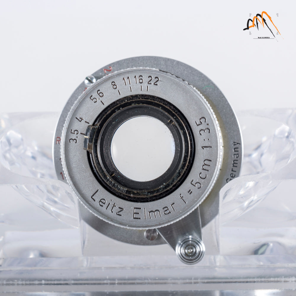 LEITZ Leica Elmar L39 50mm/F3.5 Red Scale Lens Yr.1953 LTM Germany #11740