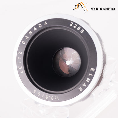Leica Elmar Visoflex 65mm/F3.5 silver 11062N w/ 16464K focus adapter 11062 #87490