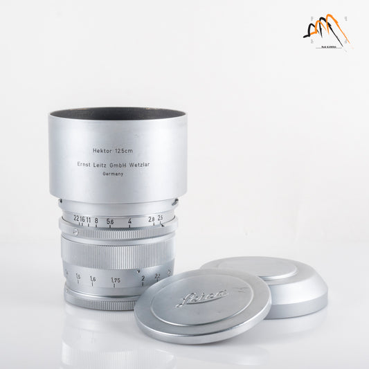 LEITZ Leica Hektor L39 125mm/F2.5 Visoflex lens Silver Lens Yr.1953 LTM Canada #11627