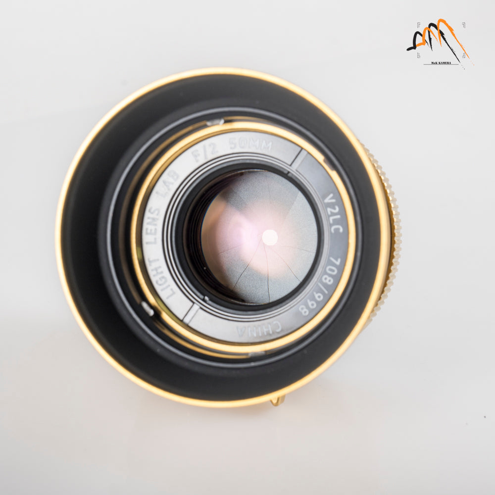 LIGHT LENS LAB V2LC-M 50mm/F2 Gold Lens China #88658