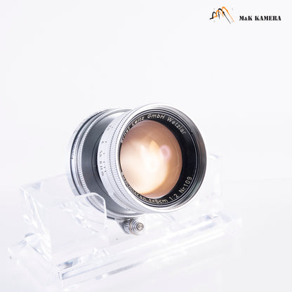 LEITZ Leica Summicron L39 50mm/F2.0 Radioactive Lens Yr.1953 LTM Germany #87988