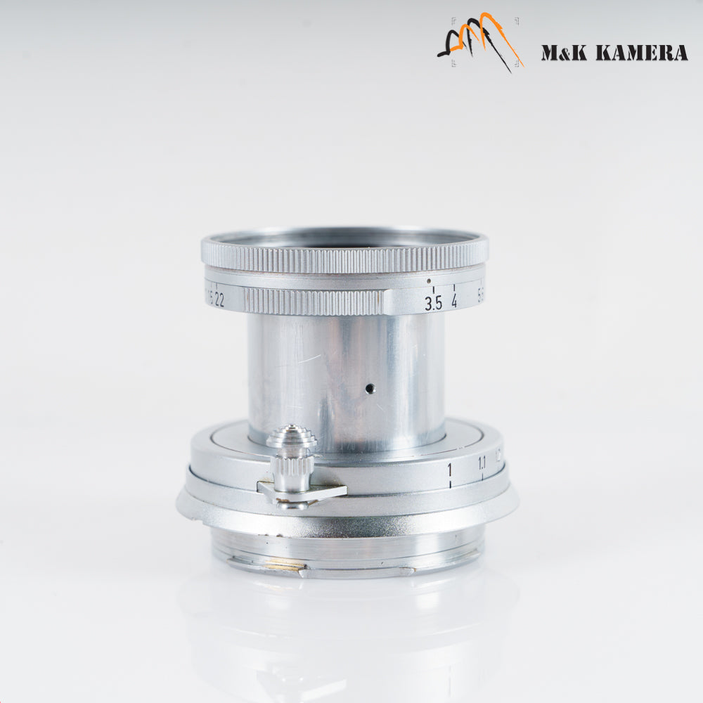 LEITZ Leica Elmar M 50mm/F3.5 E39 Silver Lens Yr.1956 Germany #23117