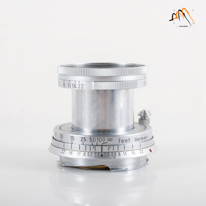 LEITZ Leica Elmar M 50mm/F3.5 E39 Silver Lens Yr.1956 Germany #11587