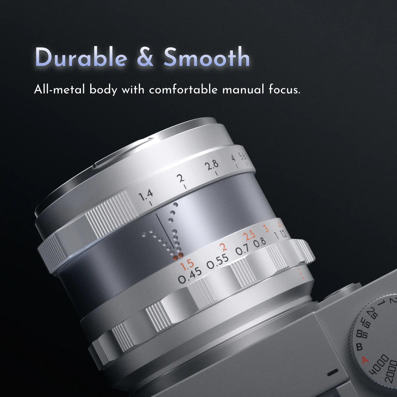 Thypoch Simera 50mm F1.4 ASPH Silver M-Mount MF Full Frame Lens