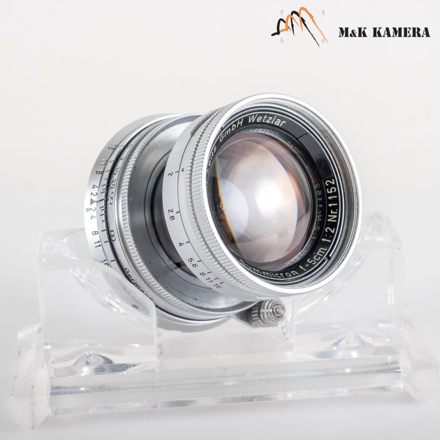 LEITZ Leica Summicron M 50mm/F2.0 Ver.I Lens Yr.1954 Germany #11997