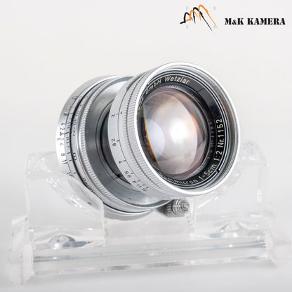LEITZ Leica Summicron M 50mm/F2.0 Ver.I Lens Yr.1954 Germany #11997