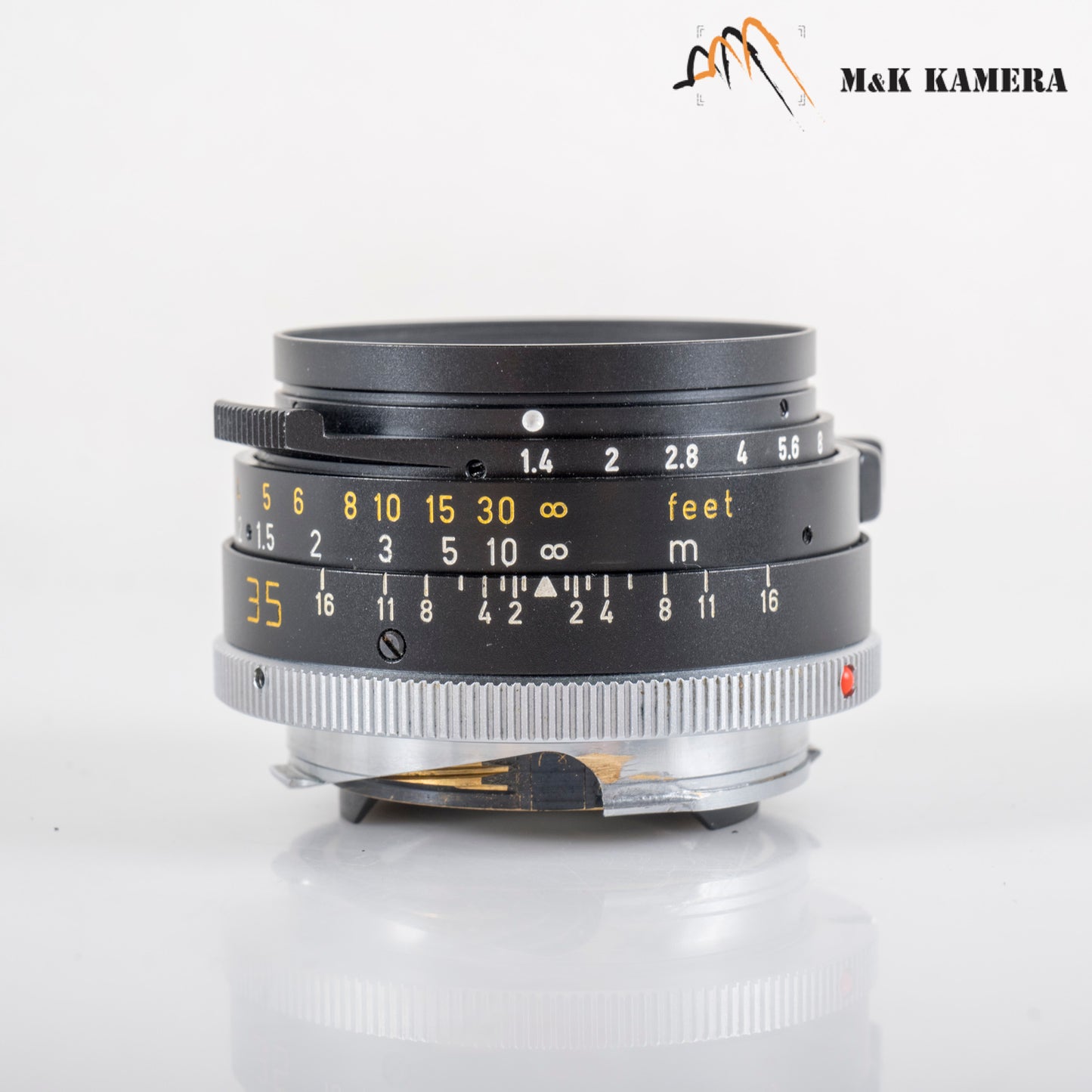 Leica Summilux M 35mm/F1.4 Pre-Asph Black Rare with 12504 hood #11986