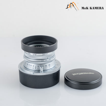 Voigtlander HELIAR 40mm/F2.8 Silver Lens Leica M mount #88707