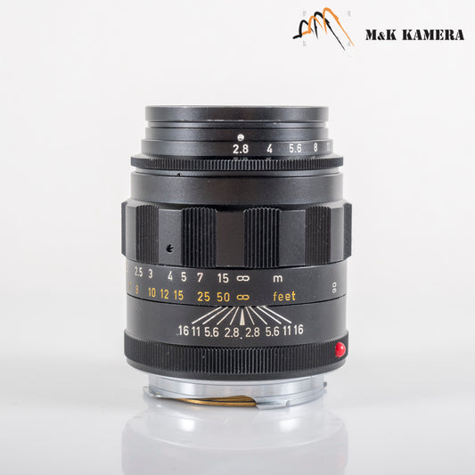LEITZ Leica Tele-Elmarit M 90mm/F2.8 Ver.I V.1/ Fat Black Lens Yr.1971 Canada #11978