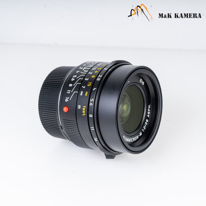 Brand New Leica Summicron-M 28mm/F2.0 E46 Asph.11618 Black Lens Germany 11618 #11618