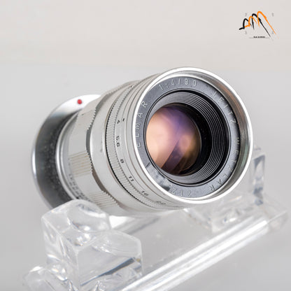 LEITZ Leica Elmar M 90mm/F4.0 E39 Ver.II V2/ 3 Elements Silver Lens Yr.1965 Germany 11830 #11567