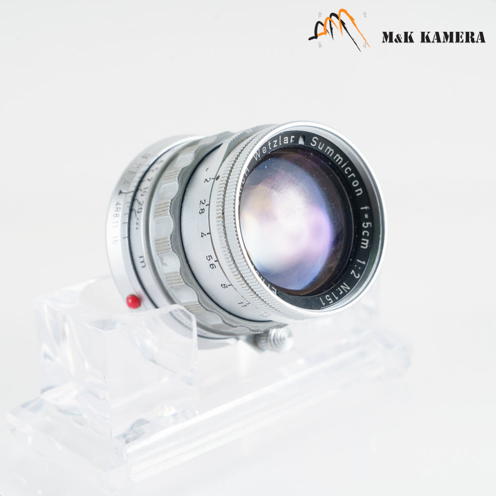 LEITZ Leica Summicron M 50mm/F2.0 Rigid V2 Ver.II Lens Yr.1957 Germany #23254
