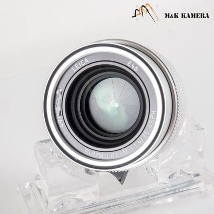 Leica Summilux-M 35mm/F1.4 E46 ASPH/ FLE II Silver Lens Germany 11727 #23876