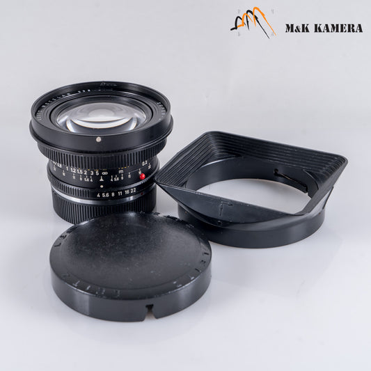 Leica Super-Angulon-R 21mm/F4.0 with 12506 hood #23120
