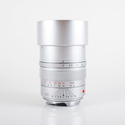 Leica Summicron-M 90mm/F2.0 E55 Ver.II Pre-Asph Silver Lens Yr.1993 Canada 11137 #11965