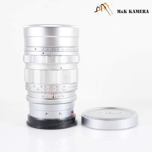 LEITZ Leica Summicron M 90mm/F2.0 Ver.I V.1 Silver Lens Yr.1959 Canada #10423