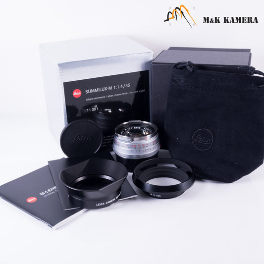 Brand New Leica Summilux-M 35mm/F1.4 E46 Steel Rim 2022 Silver Lens Germany 11301 #11301
