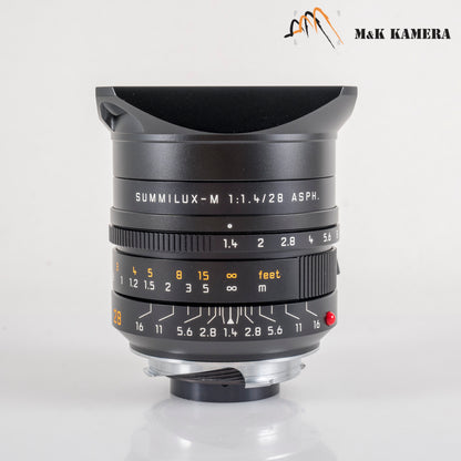 Leica Summilux-M 28mm/F1.4 ASPH 11668 Black Lens Germany 11668 #88906
