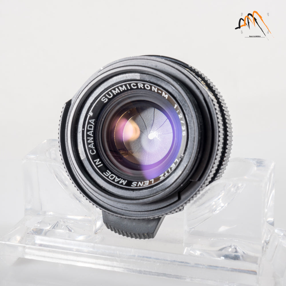 LEITZ Leica Summicron-M 35mm/F2.0 Ver.4 7 Elements Black Lens Yr.1980 Canada 11310 #11566