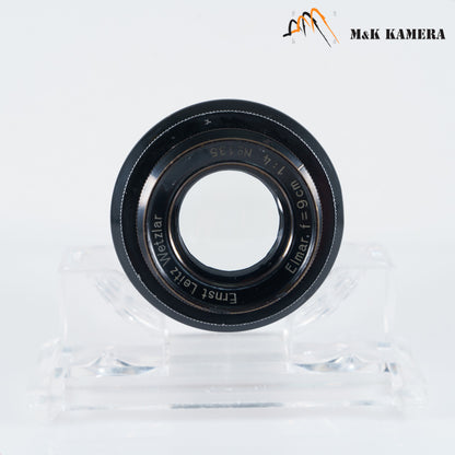 LEITZ Leica Elmar L39 90mm/F4.0 Fat/ Rare Black Paint Lens LTM Germany Fat #23190