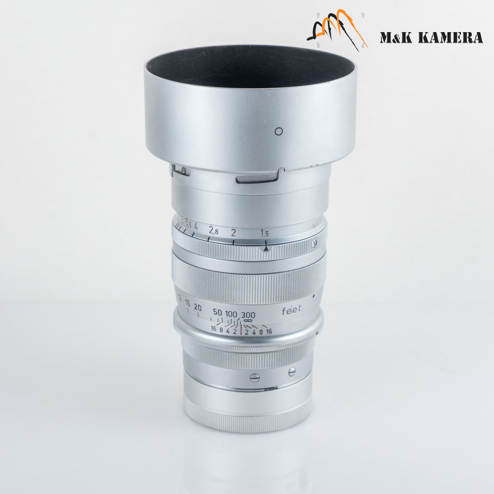Leica Summarex L39 85mm/F1.5 with hood #11929