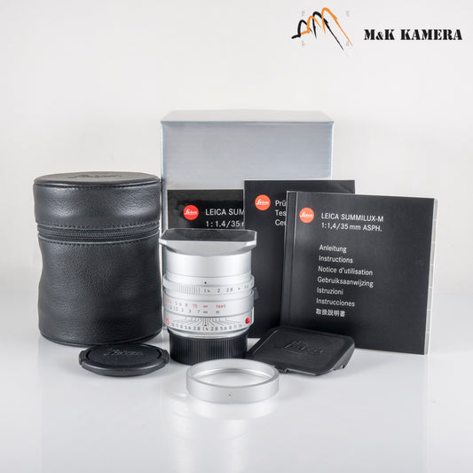Leica Summilux-M 35mm/F1.4 ASPH/ FLE Silver Lens Germany 11675 #12015