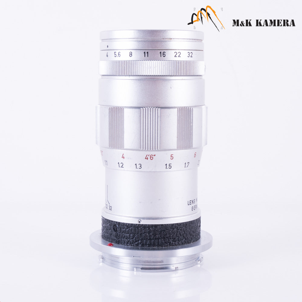 LEITZ Leica Elmar M 90mm/F4.0 E39 Ver.II V2/ 3 Elements Silver Lens Yr.1965 Germany 11830 #21854