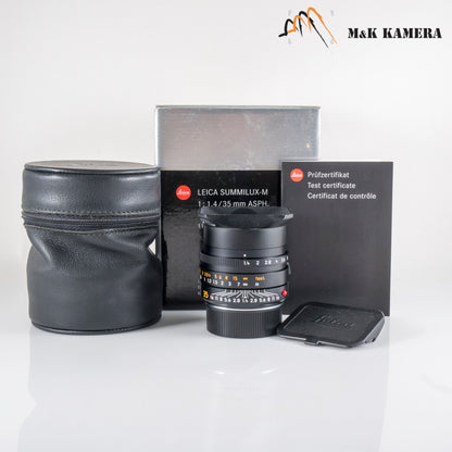 Leica Summilux-M 35mm/F1.4 ASPH/ FLE Black Lens Germany 11663 #88717